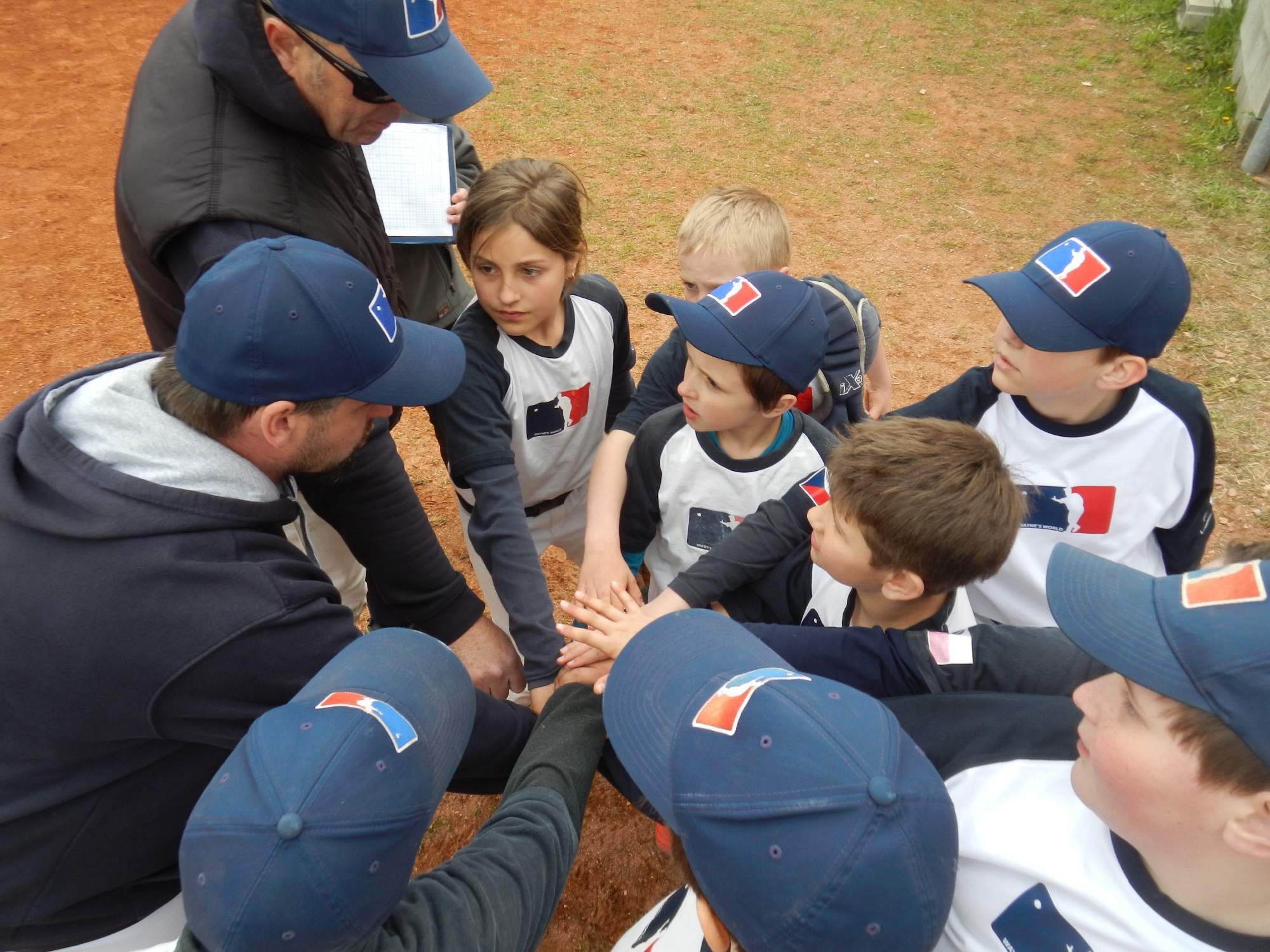 EBL U11 | Waynes - Sparks | poslední huddle | fototo TW